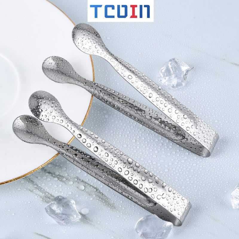 Tcoin ملقط تقديم صغير، ملقط ثلج، ملقط سكر، ملقط مطبخ صغير للمقبلات 12 قطعة (6 بوصة) - Image 3